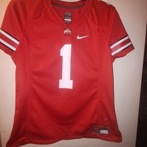 Nike Scarlet Football Jersey with White Accents